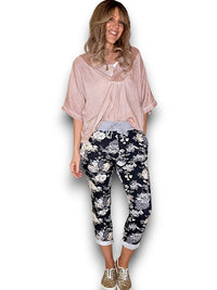 BOUQUET ROSE SHADES CORNELIA JOGGERS BLACK/GREY