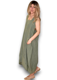 MAXI TANK DRESS FOREST