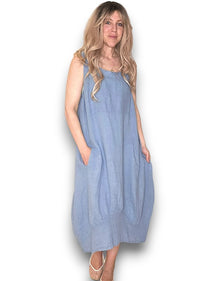 MAXI TANK DRESS LIGHT PETROL