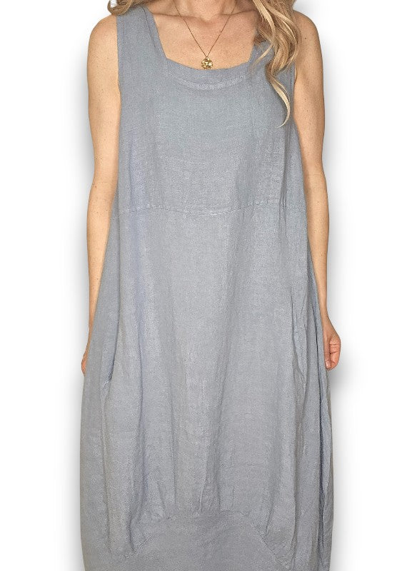 MAXI TANK DRESS LIGHT PETROL