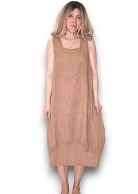 MAXI TANK DRESS LIGHT COFFEE