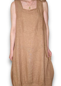 MAXI TANK DRESS LIGHT COFFEE