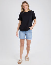 FARRAH SHORT SLEEVE TEE BLACK