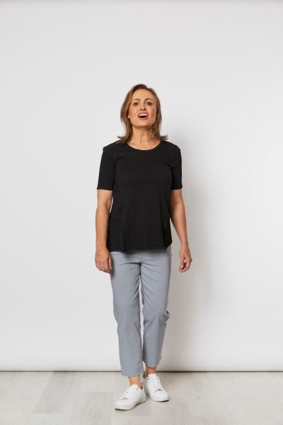 ZARA STRETCH 7/8 PANT SILVER