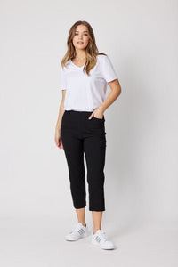 ZARA STRETCH 7/8 PANT BLACK