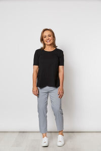 ZARA STRETCH 7/8 PANT SILVER