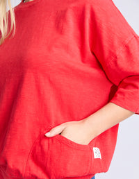 FUNDAMENTAL MAZIE SWEAT POPPY