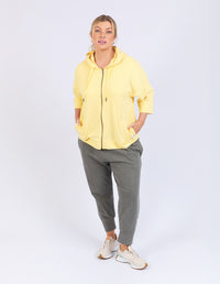 BEACHY ZIP HOODIE BANANA