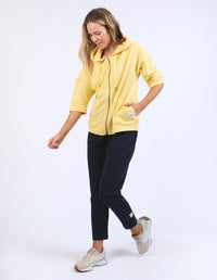 BEACHY ZIP HOODIE BANANA