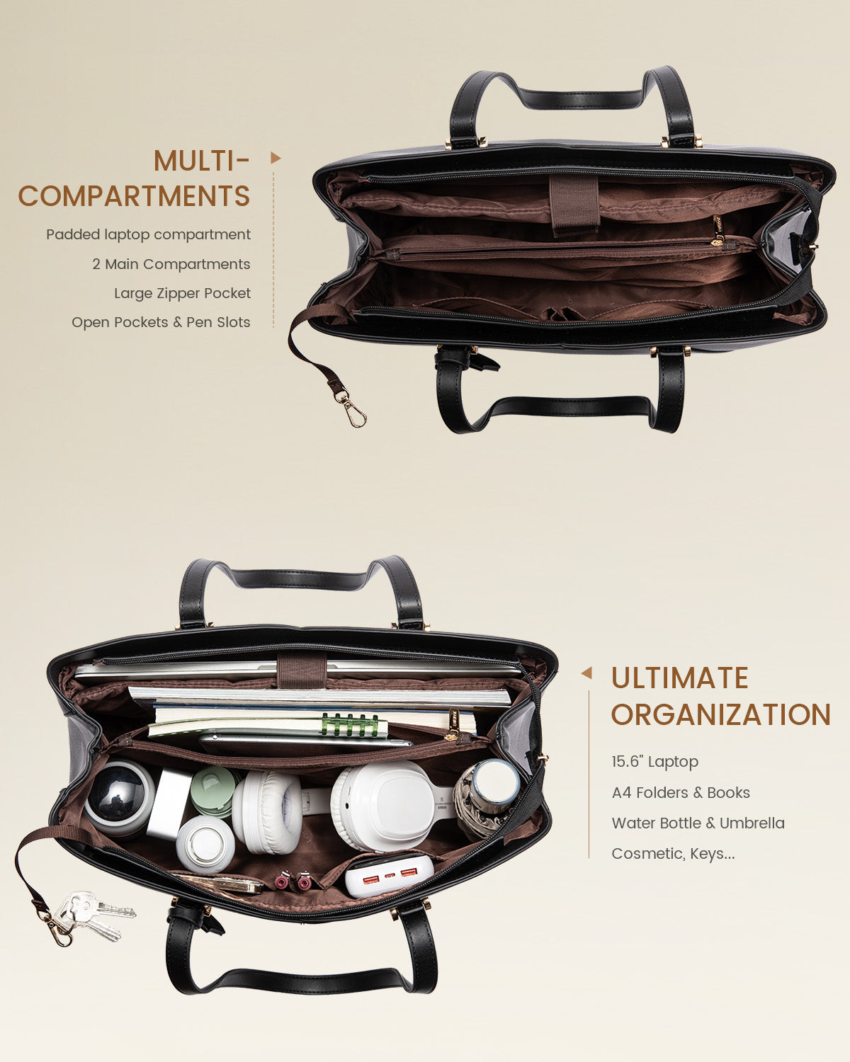 SIENNA LAPTOP BAG TAN