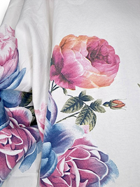 COTTON HOODIE PEONY OMBRE WHITE