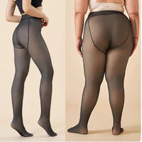 ACCESSORIES_FLEECE LINED THERMAL LEGGING TIGHTS NUDE/BLACK _ FLEECE LINED THERMAL LEGGING TIGHTS NUDE/BLACK _ Ebony Boutique NZ