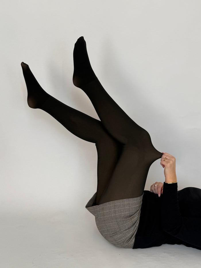 ACCESSORIES_FLEECE LINED THERMAL LEGGING TIGHTS NUDE/BLACK _ FLEECE LINED THERMAL LEGGING TIGHTS NUDE/BLACK _ Ebony Boutique NZ
