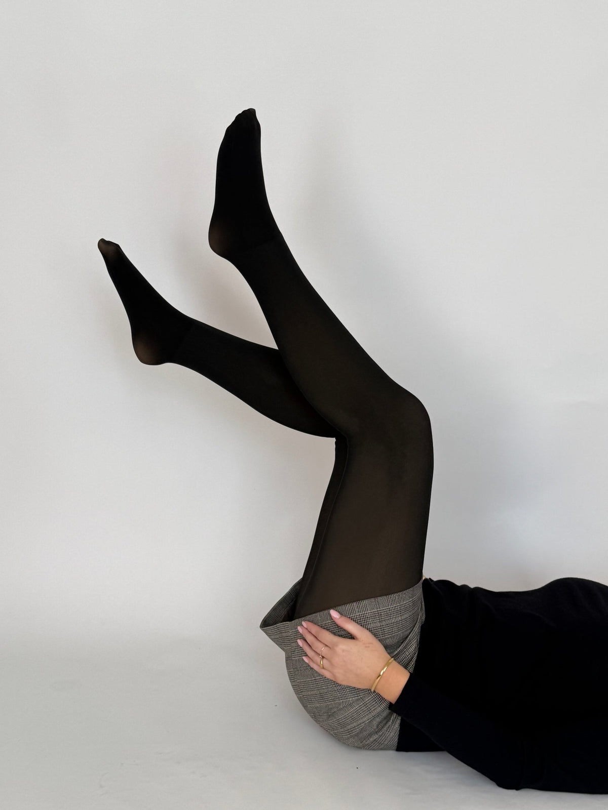 ACCESSORIES_FLEECE LINED THERMAL LEGGING TIGHTS NUDE/BLACK _ FLEECE LINED THERMAL LEGGING TIGHTS NUDE/BLACK _ Ebony Boutique NZ