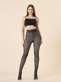 ACCESSORIES_FLEECE LINED THERMAL LEGGING TIGHTS PLUS SIZE 300G NUDE/BLACK _ FLEECE LINED THERMAL LEGGING TIGHTS PLUS SIZE 300G NUDE/BLACK _ Ebony Boutique NZ