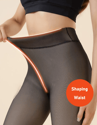 ACCESSORIES_FLEECE LINED THERMAL LEGGING TIGHTS PLUS SIZE 300G NUDE/BLACK _ FLEECE LINED THERMAL LEGGING TIGHTS PLUS SIZE 300G NUDE/BLACK _ Ebony Boutique NZ