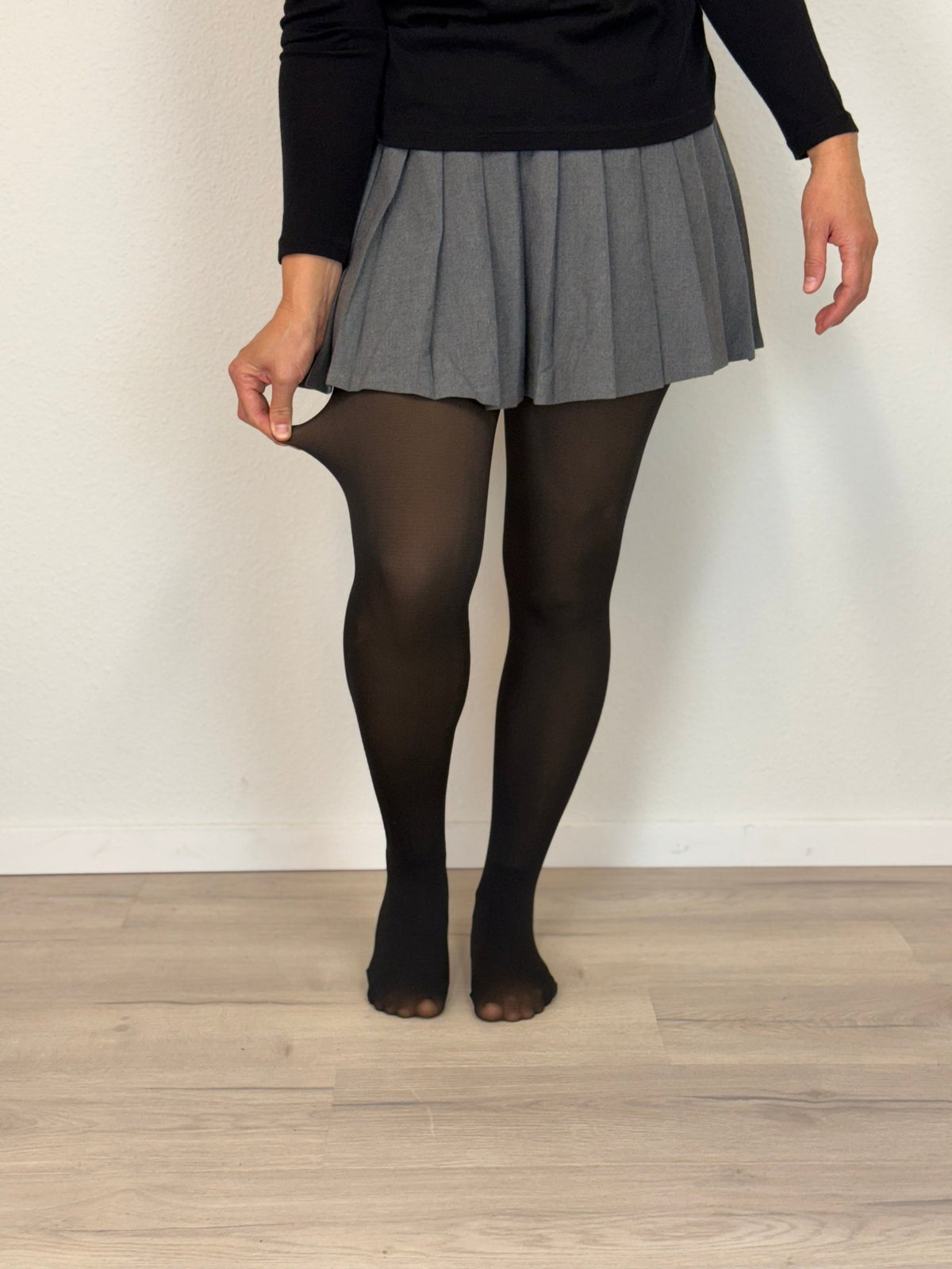 ACCESSORIES_FLEECE LINED THERMAL LEGGING TIGHTS PLUS SIZE NUDE/BLACK _ FLEECE LINED THERMAL LEGGING TIGHTS PLUS SIZE NUDE/BLACK _ Ebony Boutique NZ