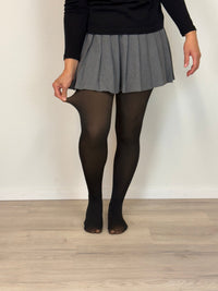 ACCESSORIES_FLEECE LINED THERMAL LEGGING TIGHTS PLUS SIZE NUDE/BLACK _ FLEECE LINED THERMAL LEGGING TIGHTS PLUS SIZE NUDE/BLACK _ Ebony Boutique NZ