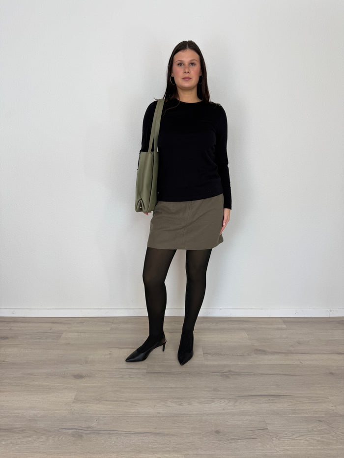 ACCESSORIES_FLEECE LINED THERMAL LEGGING TIGHTS SINGLE SEAM 300G NUDE/BLACK _ FLEECE LINED THERMAL LEGGING TIGHTS SINGLE SEAM 300G NUDE/BLACK _ Ebony Boutique NZ