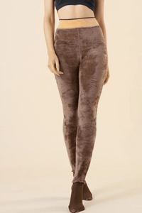 ACCESSORIES_FLEECE LINED THERMAL LEGGING TIGHTS SINGLE SEAM NUDE/BLACK _ FLEECE LINED THERMAL LEGGING TIGHTS SINGLE SEAM NUDE/BLACK _ Ebony Boutique NZ