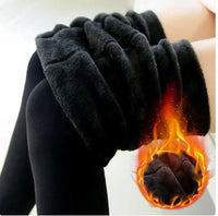 ACCESSORIES_FLEECE LINED THERMAL LEGGING TIGHTS SOLID BLACK _ FLEECE LINED THERMAL LEGGING TIGHTS SOLID BLACK _ Ebony Boutique NZ