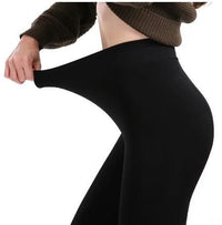 ACCESSORIES_FLEECE LINED THERMAL LEGGING TIGHTS SOLID BLACK _ FLEECE LINED THERMAL LEGGING TIGHTS SOLID BLACK _ Ebony Boutique NZ