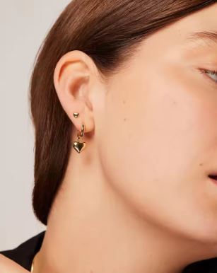 ACCESSORIES_HEART HOOP EARRINGS _ HEART HOOP EARRINGS _ Ebony Boutique NZ