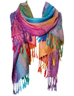 ACCESSORIES_RAINBOW PASHMINA SCARF _ RAINBOW PASHMINA SCARF _ Ebony Boutique NZ