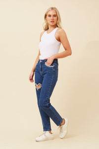 BOTTEGA MODA_HEART LACE JEANS _ HEART LACE JEANS _ Ebony Boutique NZ