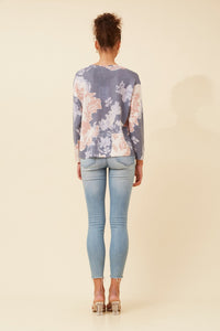 CAROLINE MORGAN_SILKY KNIT FLORAL PRINT _ SILKY KNIT FLORAL PRINT _ Ebony Boutique NZ
