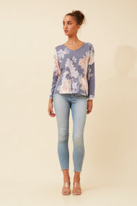CAROLINE MORGAN_SILKY KNIT FLORAL PRINT _ SILKY KNIT FLORAL PRINT _ Ebony Boutique NZ