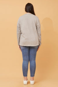 CAROLINE MORGAN_SUEDE STAR JUMPER _ SUEDE STAR JUMPER _ Ebony Boutique NZ