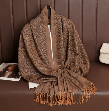 CHAMELEON_PAISLEY JACQUARD PASHMINA SCARF _ PAISLEY JACQUARD PASHMINA SCARF _ Ebony Boutique NZ