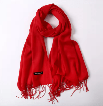 CHAMELEON_PASHMINA SCARF CASHMERE RED _ PASHMINA SCARF CASHMERE RED _ Ebony Boutique NZ