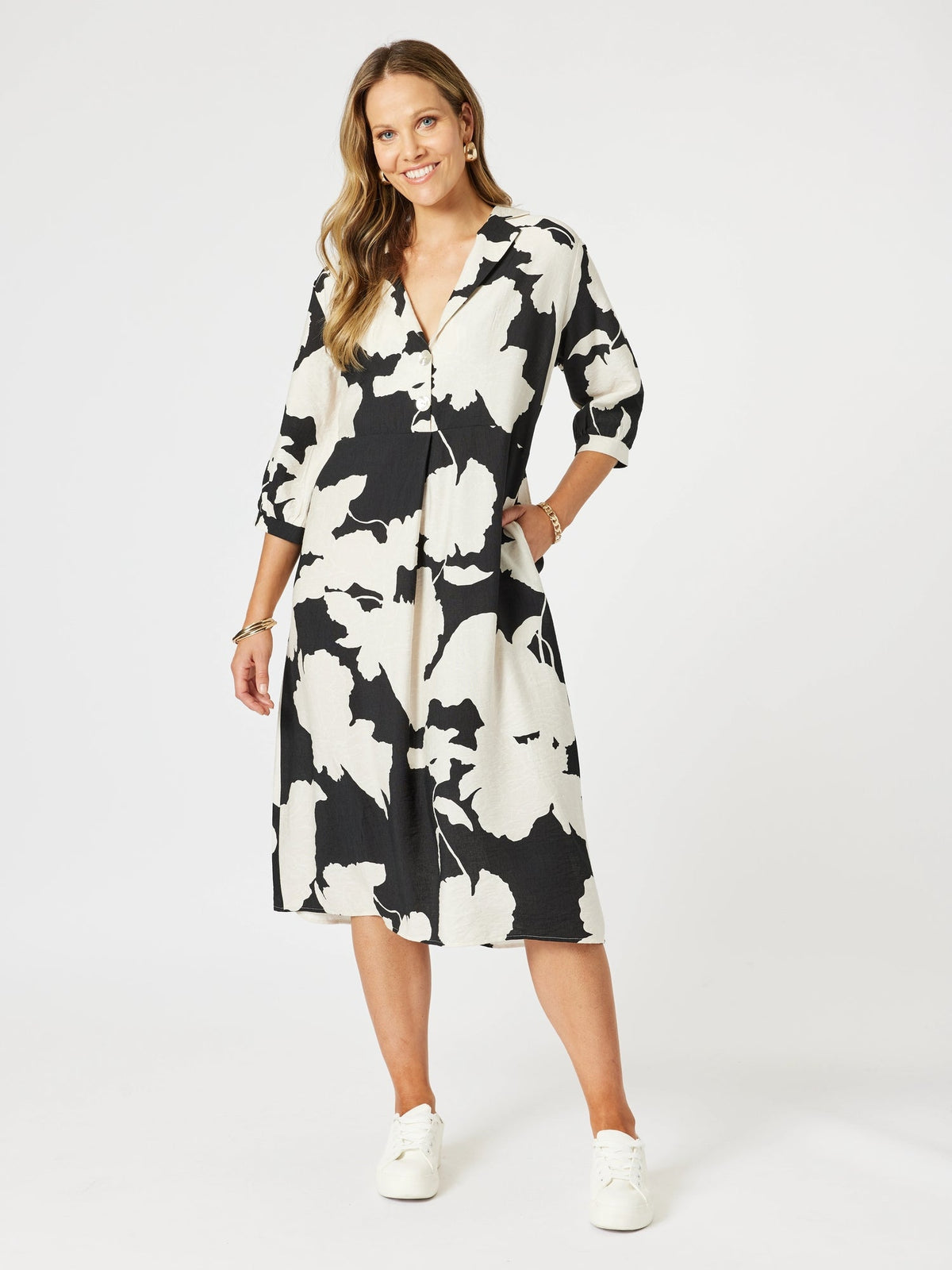CLARITY_BARCELONA DRESS BLACK/NATURAL _ BARCELONA DRESS BLACK/NATURAL _ Ebony Boutique NZ