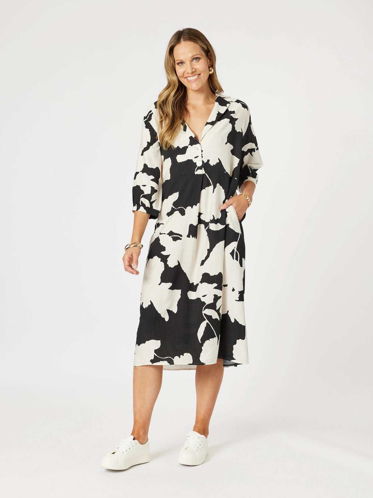 CLARITY_BARCELONA DRESS BLACK/NATURAL _ BARCELONA DRESS BLACK/NATURAL _ Ebony Boutique NZ