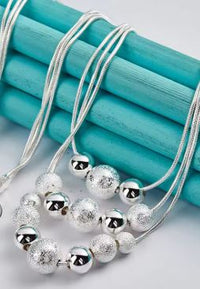 DUNE ROAD_3 LAYER SILVER NECKLACE _ 3 LAYER SILVER NECKLACE _ Ebony Boutique NZ