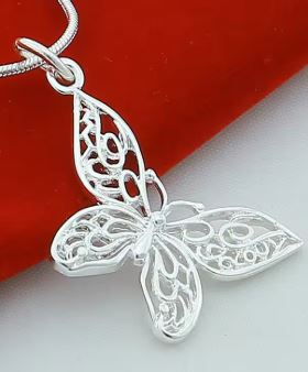 DUNE ROAD_BUTTERFLY NECKLACE SILVER _ BUTTERFLY NECKLACE SILVER _ Ebony Boutique NZ