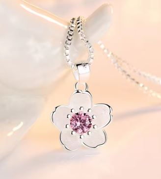 DUNE ROAD_CHERRY BLOSSOM NECKLACE SILVER _ CHERRY BLOSSOM NECKLACE SILVER _ Ebony Boutique NZ