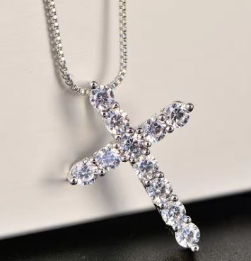DUNE ROAD_CROSS NECKLACE SILVER _ CROSS NECKLACE SILVER _ Ebony Boutique NZ