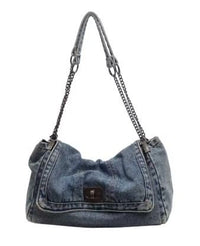 DUNE ROAD_DENIM BAG WITH CHAIN STRAP _ DENIM BAG WITH CHAIN STRAP _ Ebony Boutique NZ