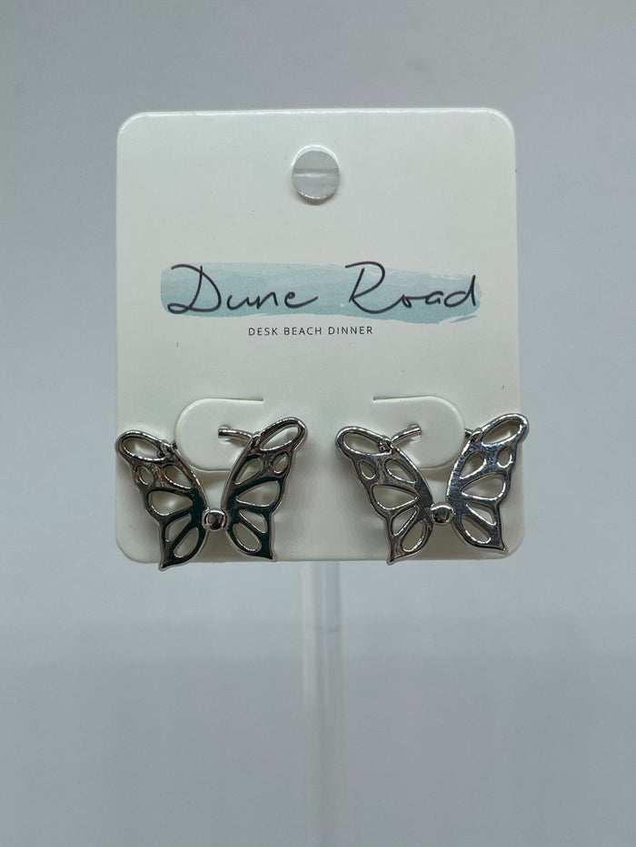 DUNE ROAD_FILAGREE BUTTERFLY LOOP STERLING SILVER EARRINGS _ FILAGREE BUTTERFLY LOOP STERLING SILVER EARRINGS _ Ebony Boutique NZ