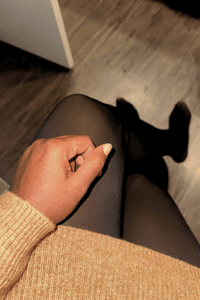 DUNE ROAD_FLEX FIT FLEECE LINED TIGHTS CURVE + TALL DOUBLE SEAM DARKNUDE/BLACK _ FLEX FIT FLEECE LINED TIGHTS CURVE + TALL DOUBLE SEAM DARKNUDE/BLACK _ Ebony Boutique NZ