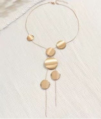 DUNE ROAD_GOLD CIRCLES NECKLACE _ GOLD CIRCLES NECKLACE _ Ebony Boutique NZ