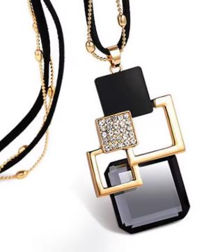 DUNE ROAD_SQUARES NECKLACE _ SQUARES NECKLACE _ Ebony Boutique NZ