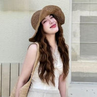 DUNE ROAD_SUNHAT FOLDABLE STRAW WIDE BRIM _ SUNHAT FOLDABLE STRAW WIDE BRIM _ Ebony Boutique NZ