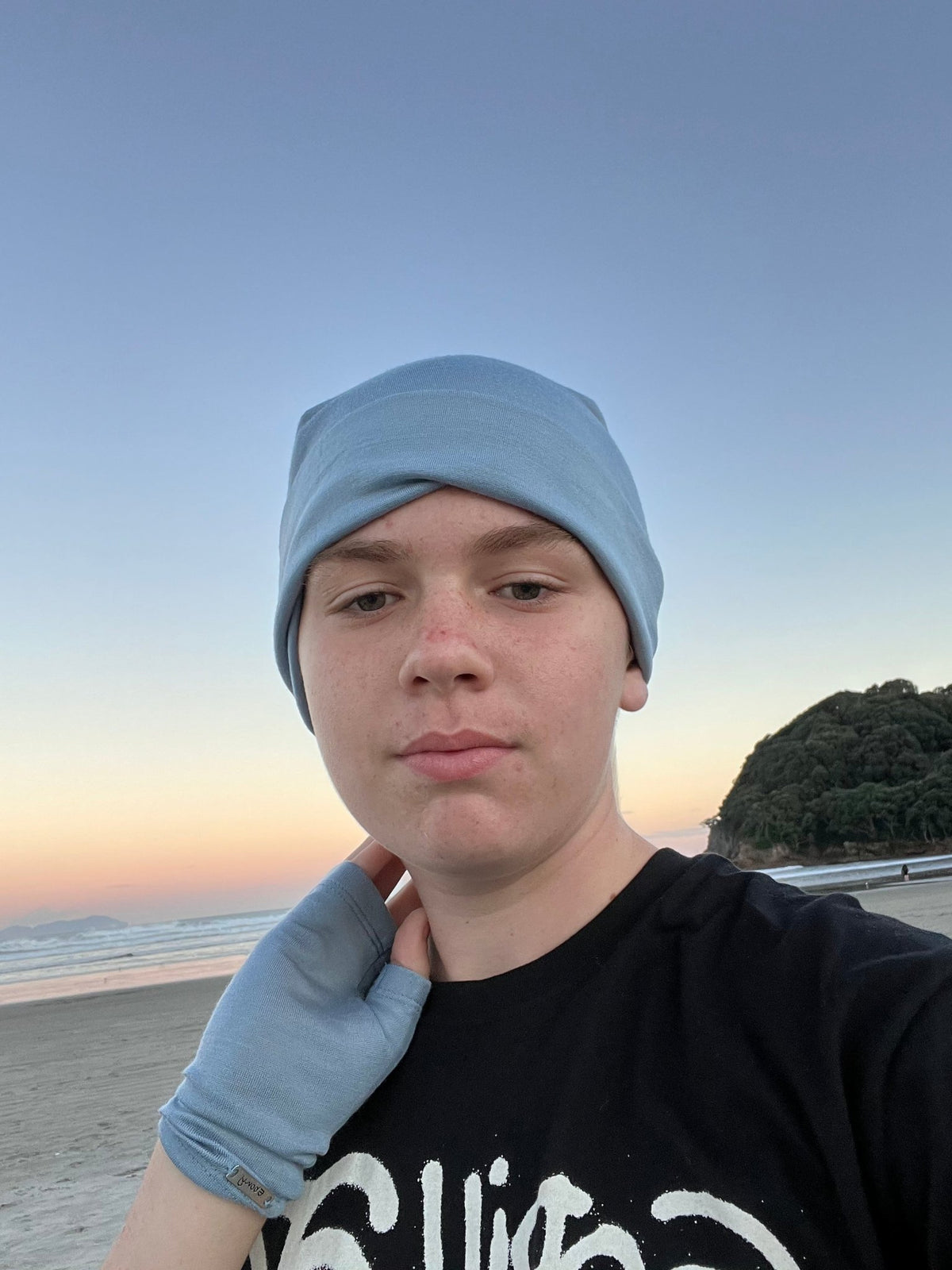 EBONY_100% MERINO BEANIE CUFFED/SLOUCH DUSK BLUE _ 100% MERINO BEANIE CUFFED/SLOUCH DUSK BLUE _ Ebony Boutique NZ