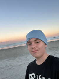 EBONY_100% MERINO BEANIE CUFFED/SLOUCH DUSK BLUE _ 100% MERINO BEANIE CUFFED/SLOUCH DUSK BLUE _ Ebony Boutique NZ