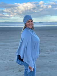 EBONY_100% MERINO WOOL EASY STYLE LAYER DUSK BLUE _ 100% MERINO WOOL EASY STYLE LAYER DUSK BLUE _ Ebony Boutique NZ