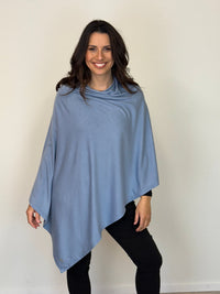 EBONY_100% MERINO WOOL EASY STYLE LAYER DUSK BLUE _ 100% MERINO WOOL EASY STYLE LAYER DUSK BLUE _ Ebony Boutique NZ